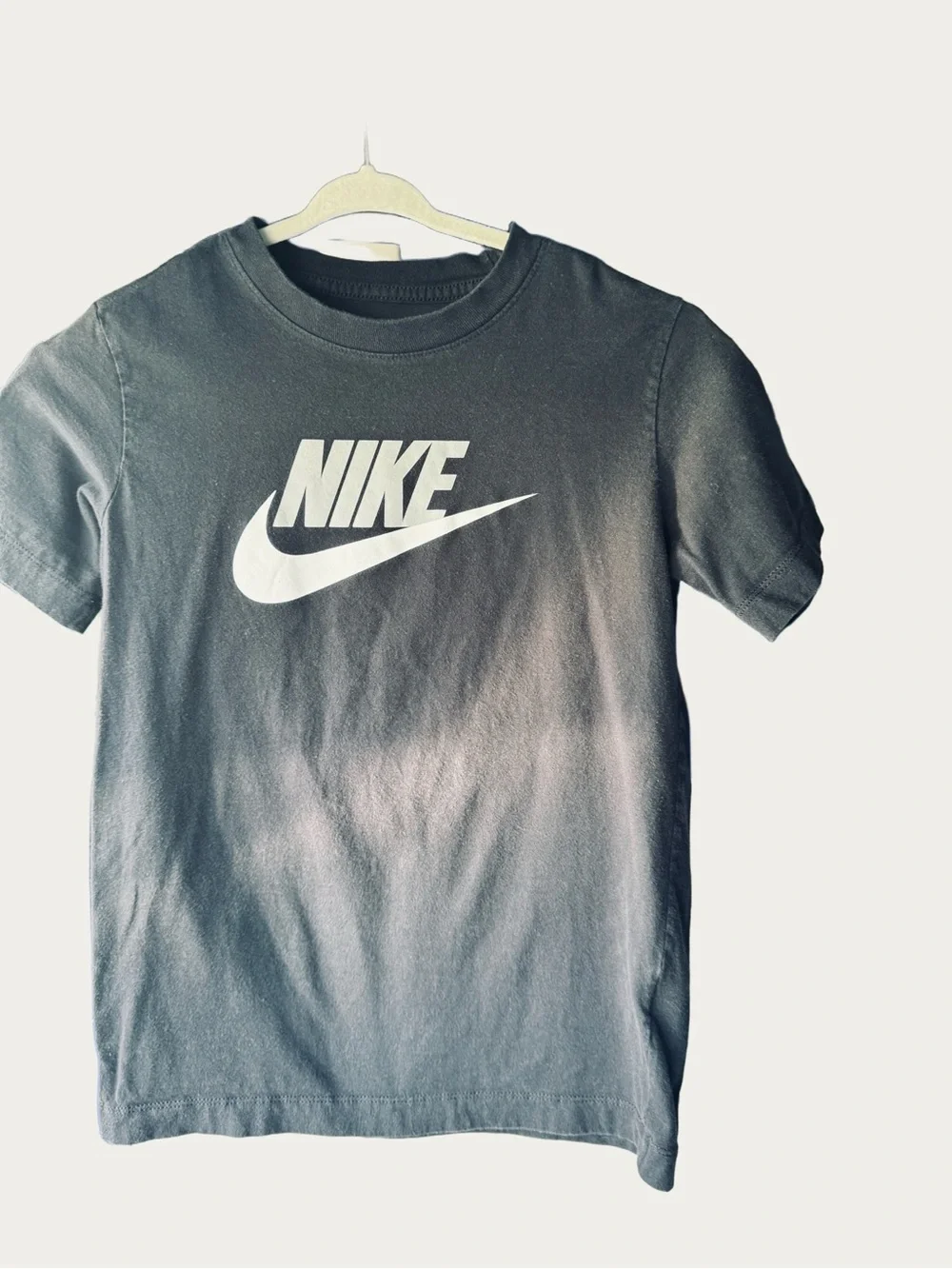 Nike Black Tee with White Swoosh Logo